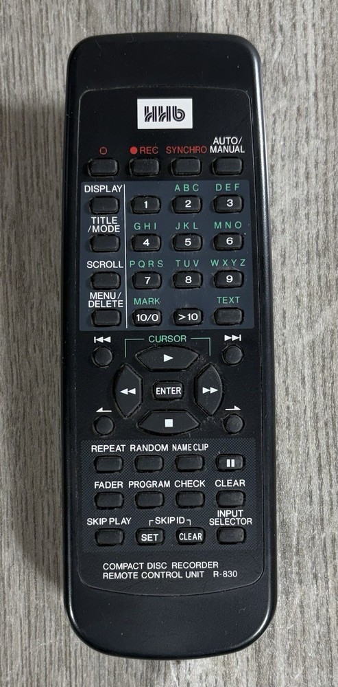 HHB BurnIT CDR-830 Professional Compact Disc Recorder Remote Cables Rack Mount