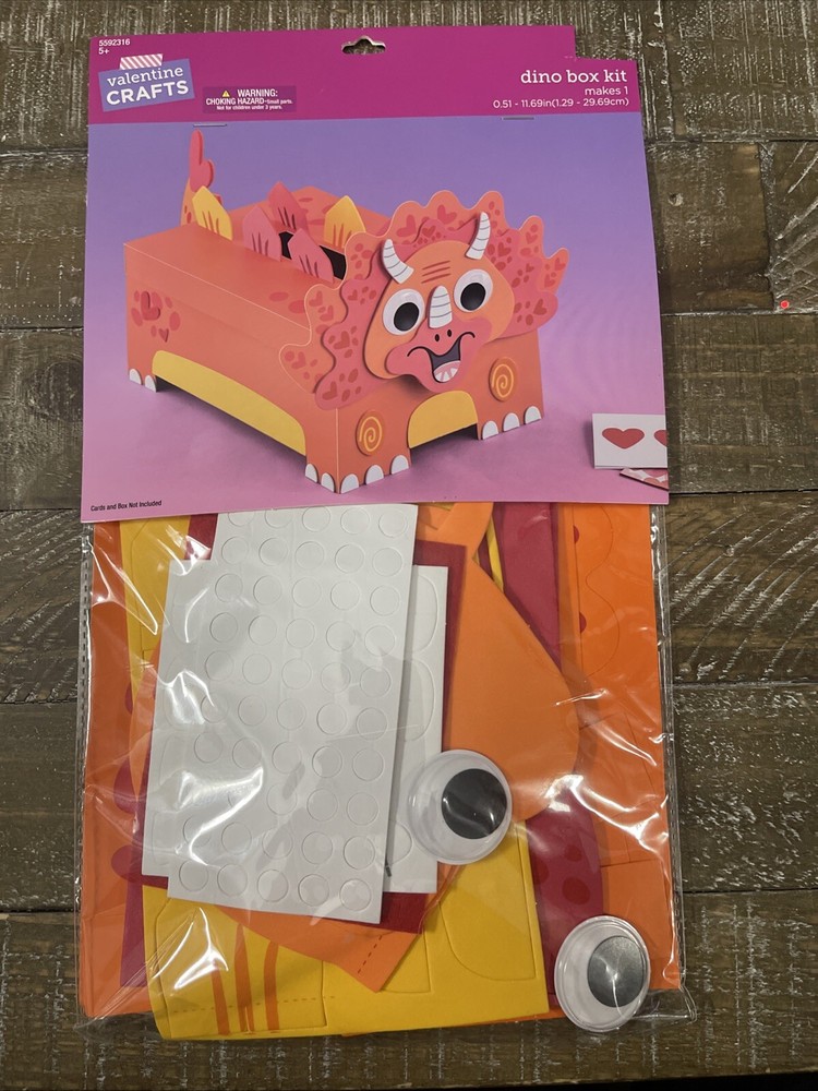 Valentine Crafts DIY Dino Box Kit