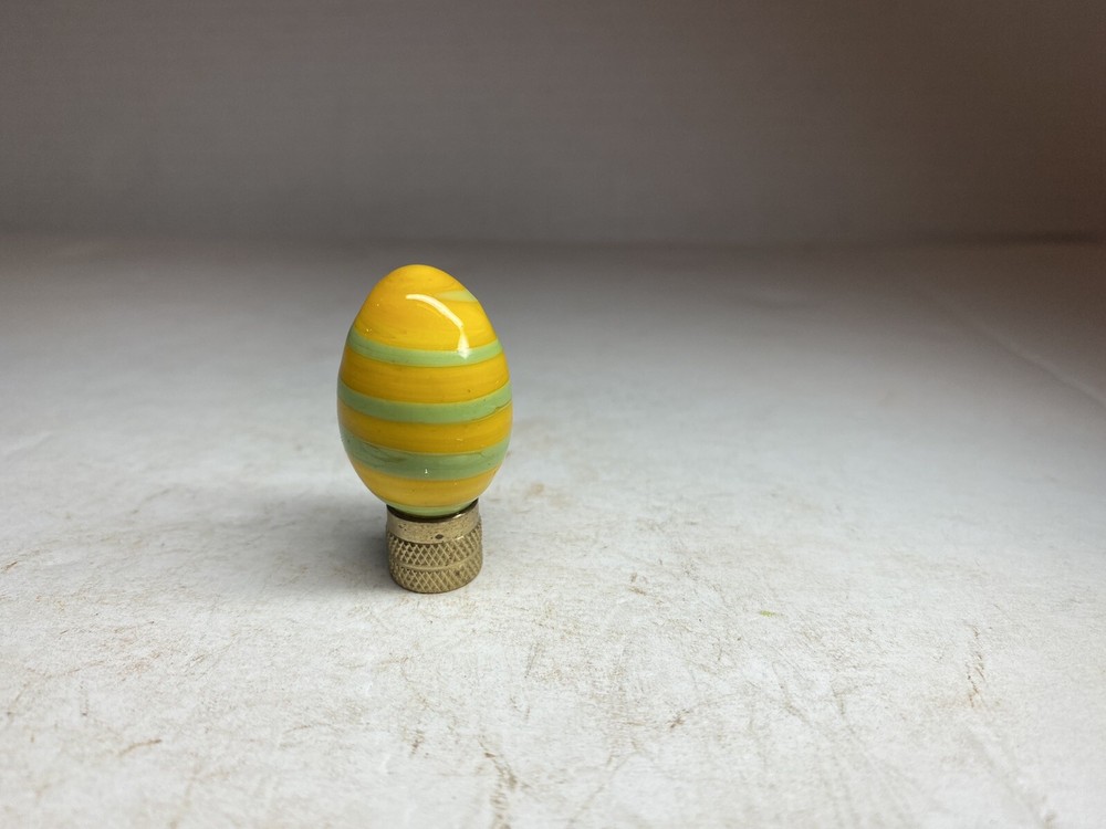 Vintage Glass Egg Shape Finial