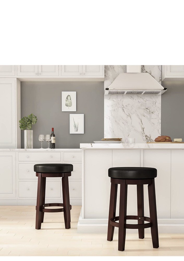 Linon Maya, 24", Black Counter Stool,
