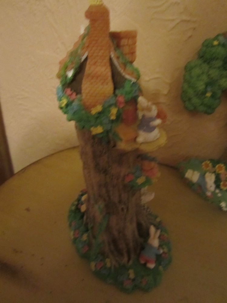 2 Vtg Jaimy Design Jubilee "Easter Bunny Tree & Wall Hanging Tree 13" Tall