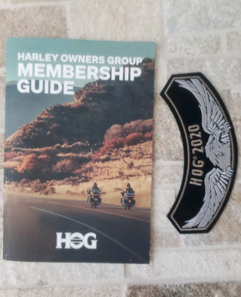 HOG Harley Davidson 2020 Owners Group Patch Badge Wings Black Member Guide Book