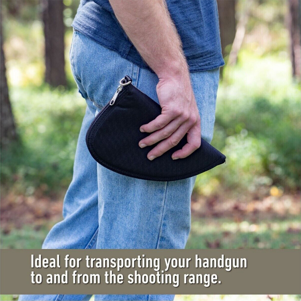 Compact Pistol Rug Case with Non-Scratch Lining - for Range & Hunting