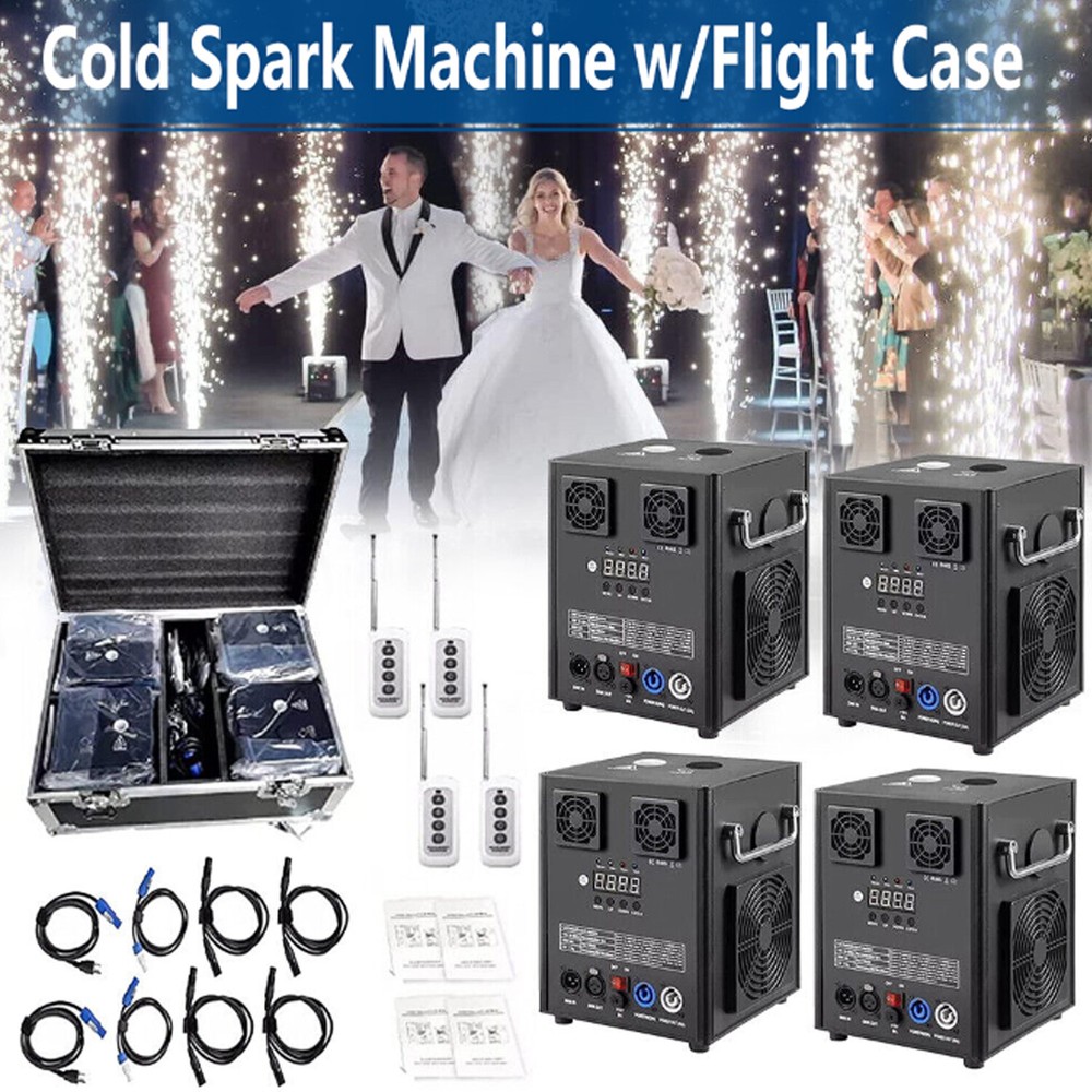 4PCS Large Cold Spark Firework Machine DMX Stage Effect Machine for Wedding Show
