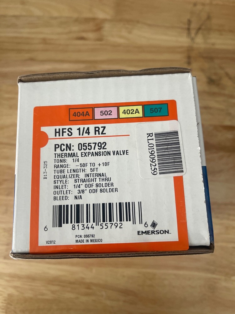 Emerson TXV HFS 1/4 RZ