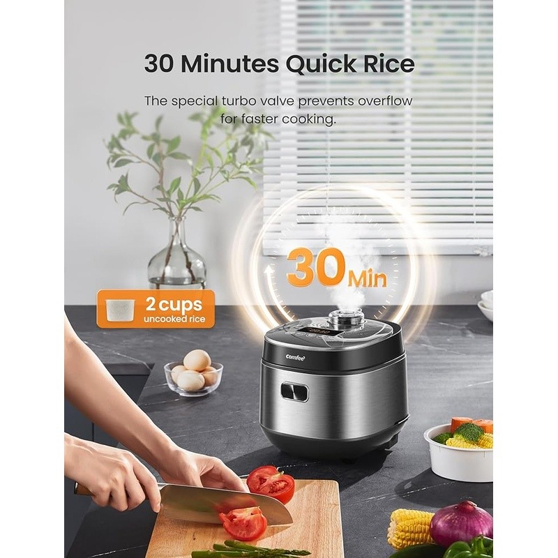 Multi-Function Rice Cooker Fuzzy Logic 9 Cooking Programs Easy Clean Compact New