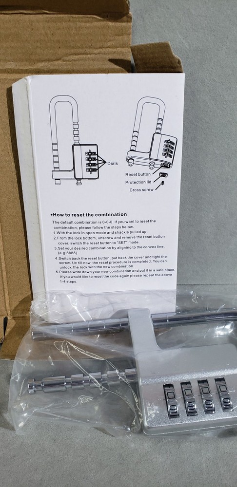 Heavy Duty U shaped 4 Digits Lock