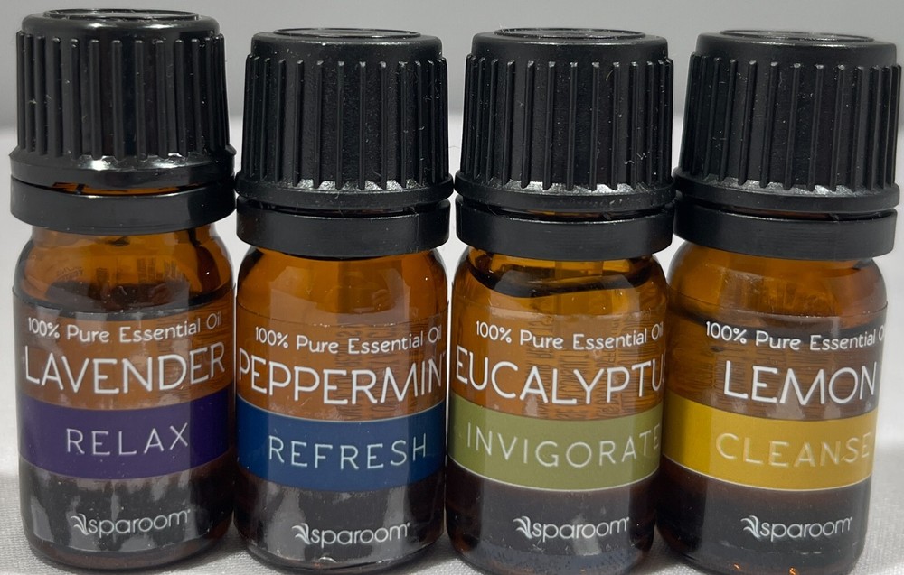 (4 PACK) Sparoom 100% Pure Essential Oils, 0.16 oz.