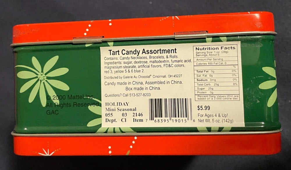 Galerie 2000 Barbie Christmas Lunchbox Tin