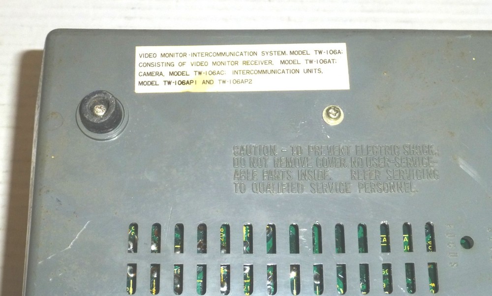 Vintage Panasonic TW-106AT Video Intercom HAS COSMETIC FLAWS & UNTESTED READ