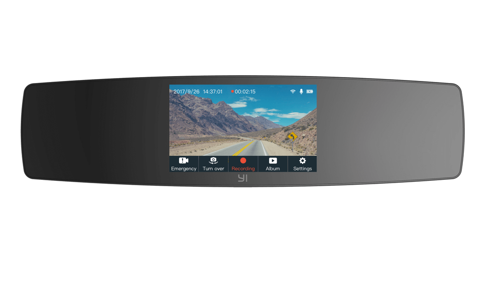 🚘🚚YI Mirror Dash Cam Dual Dashboard Camera Recorder Touch Screen Front Rear HD