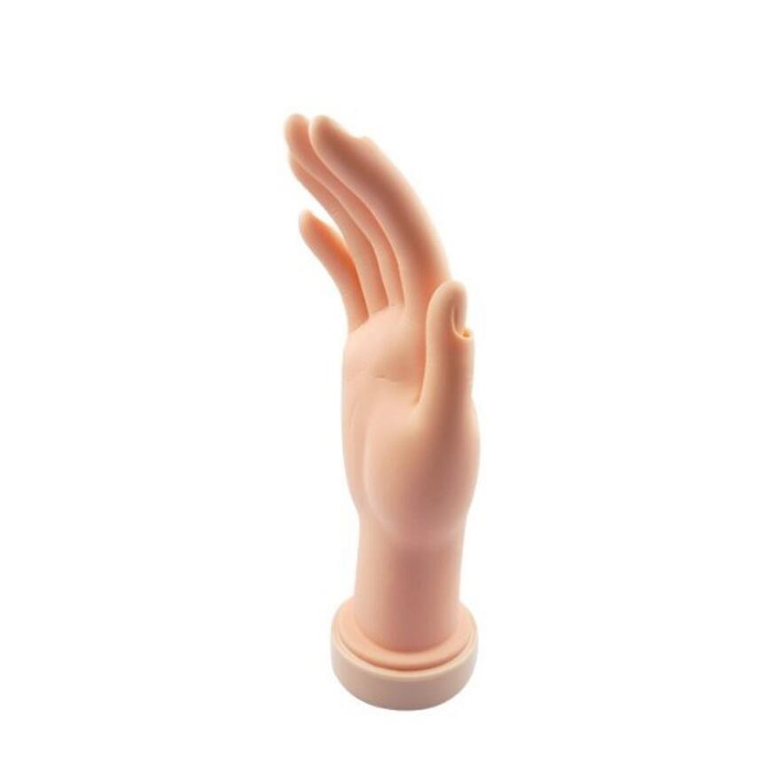 Pro Practice Nail Art Hand Soft Training Display Model Hands Flexible Silicone