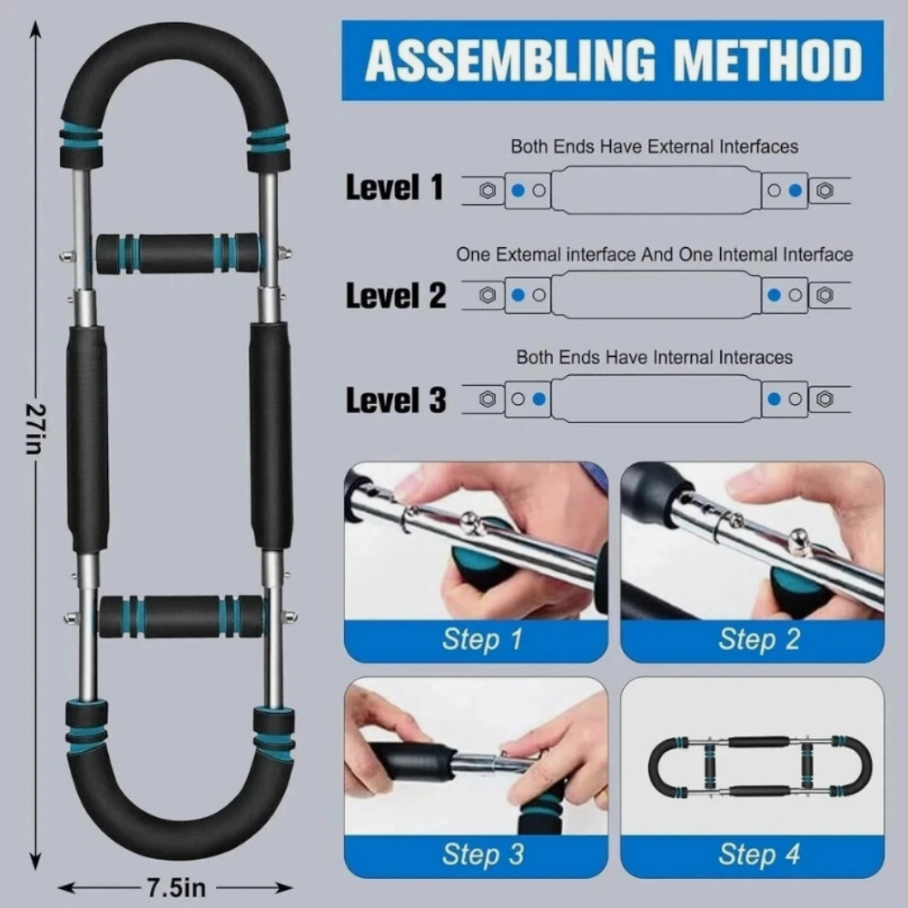 Adjustable Arm Exerciser Wrist Strength Trainer Home Chest Expander Exercise