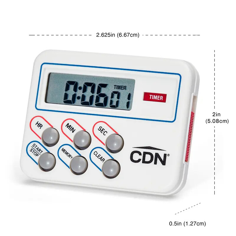 CDN TM8 Dual Function Memory Stopwatch w/ Multi-Task Timer & Clock