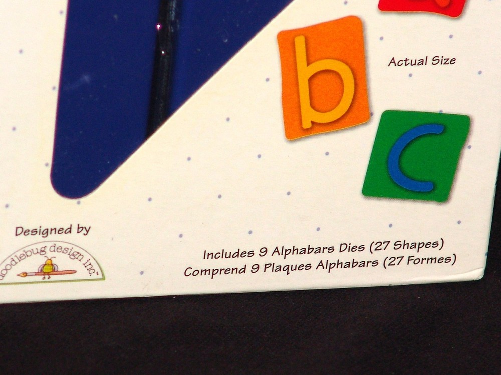 2 NEW Sizzix Alphabars Alphabet Die Sets: DOODLE BLOCK, Upper and Lower Case