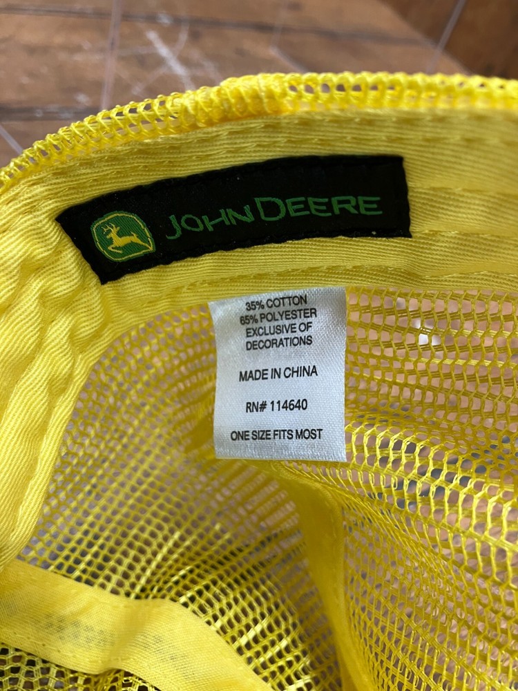 John Deere Yellow & Green Mesh Snapback Trucker Hat #8