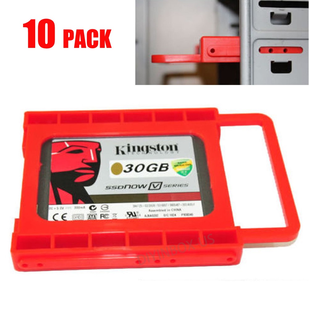 X10 2.5" to 3.5" SSD HDD Mounting Adapter Bracket Hard Disk Drive Caddy Desktop