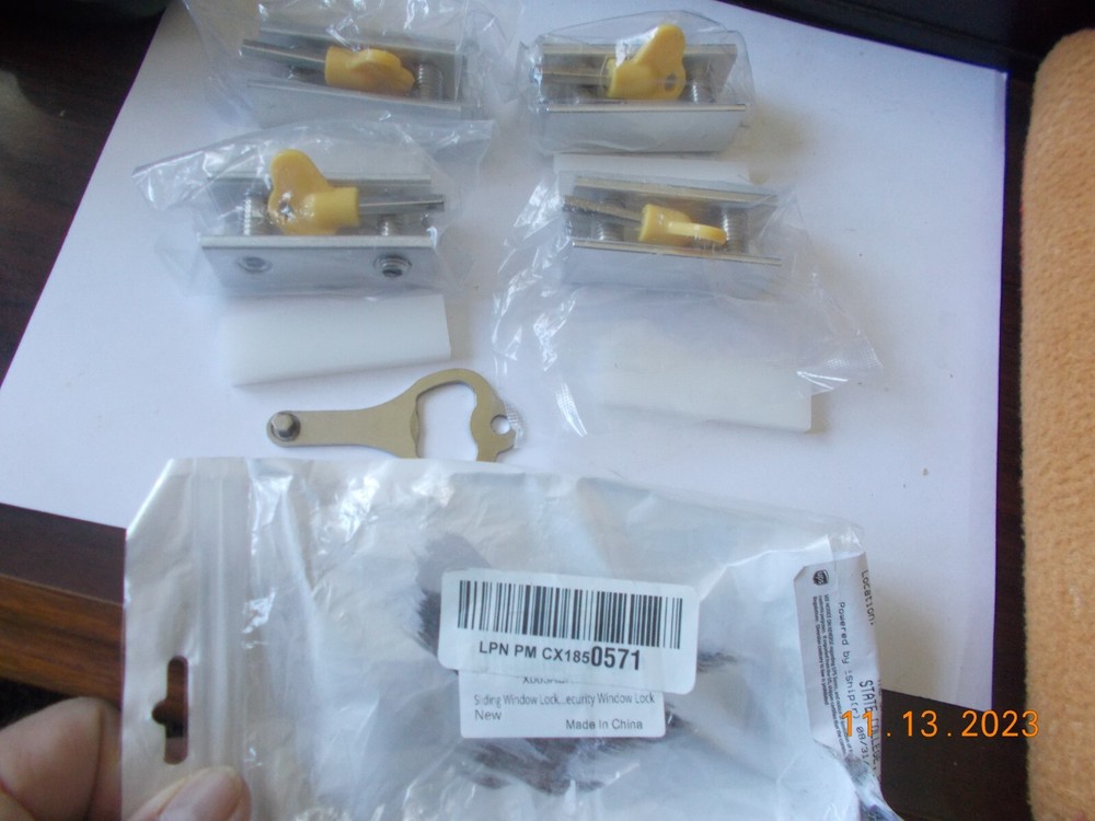 4 New Sliding Window Locks, no instructions