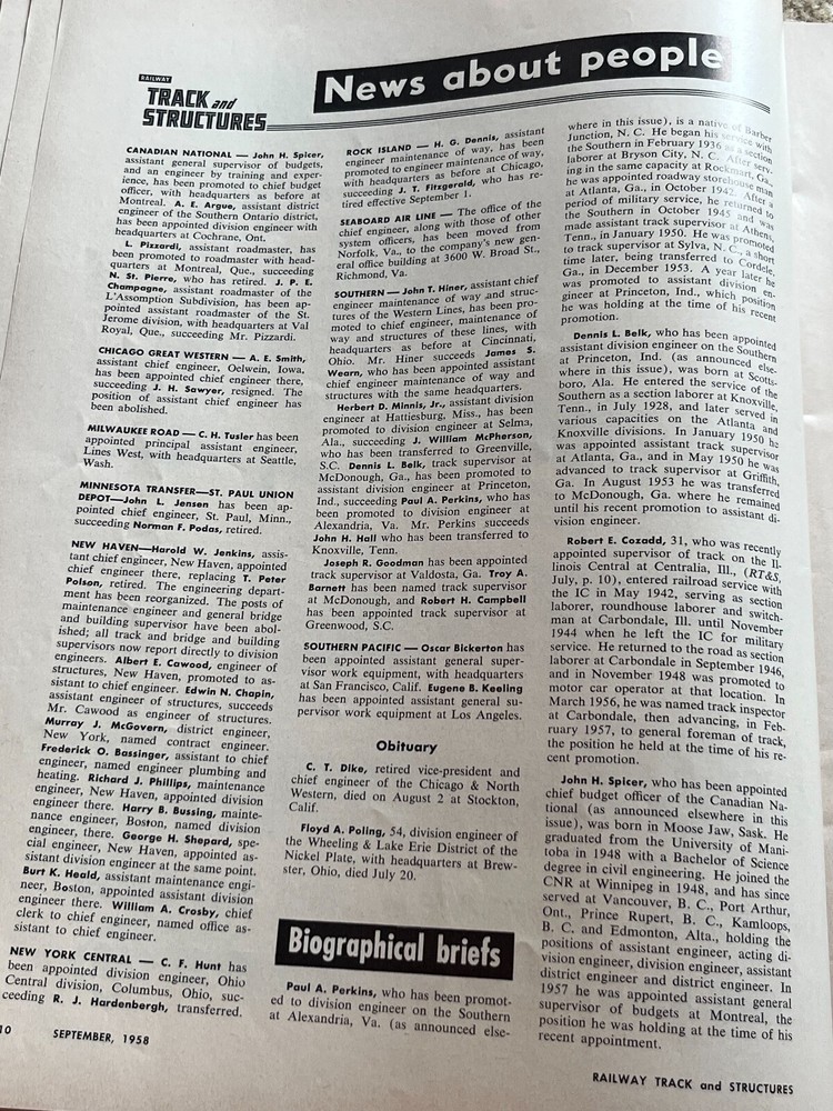 Railway Track and Structures - September 1958