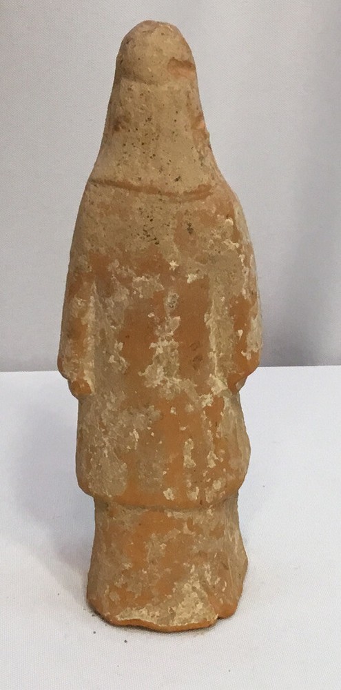 primitive clay Buddah incense burner 7” tall