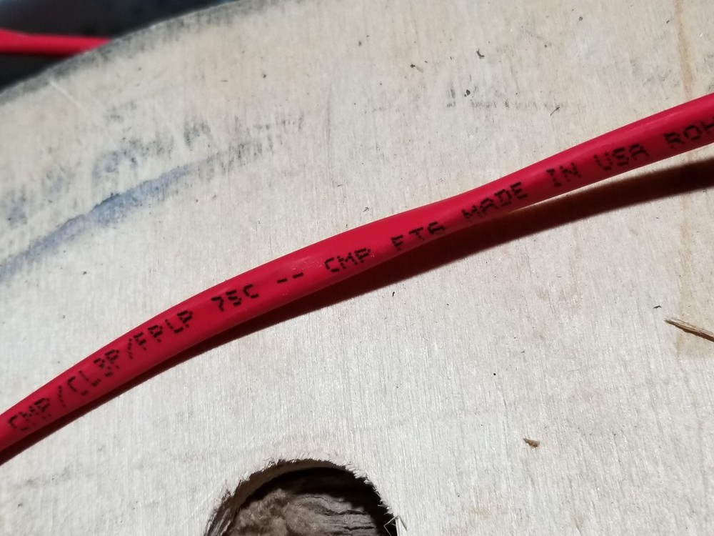 Southwire/Tappan G70009 12/2C Solid Fire Alarm Cable Plenum FPLP Red /50ft