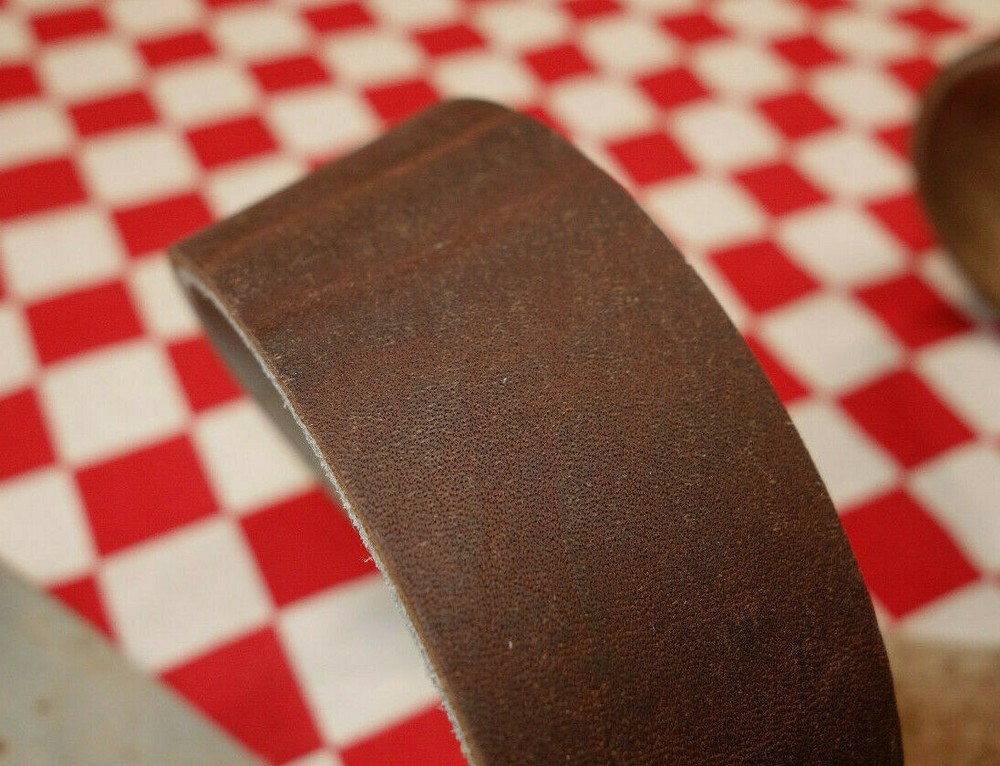 HORWEEN CHROMEPACK DARK BROWN LEATHER STRAPS, SELECT YOUR SIZE. LIGHTER BACKSIDE