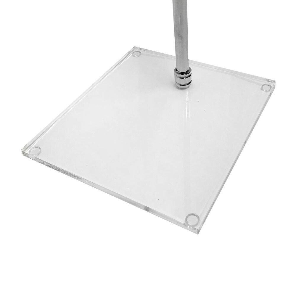 42" Adjustable Single Hook Handbag Display Stand Clear Acrylic Base