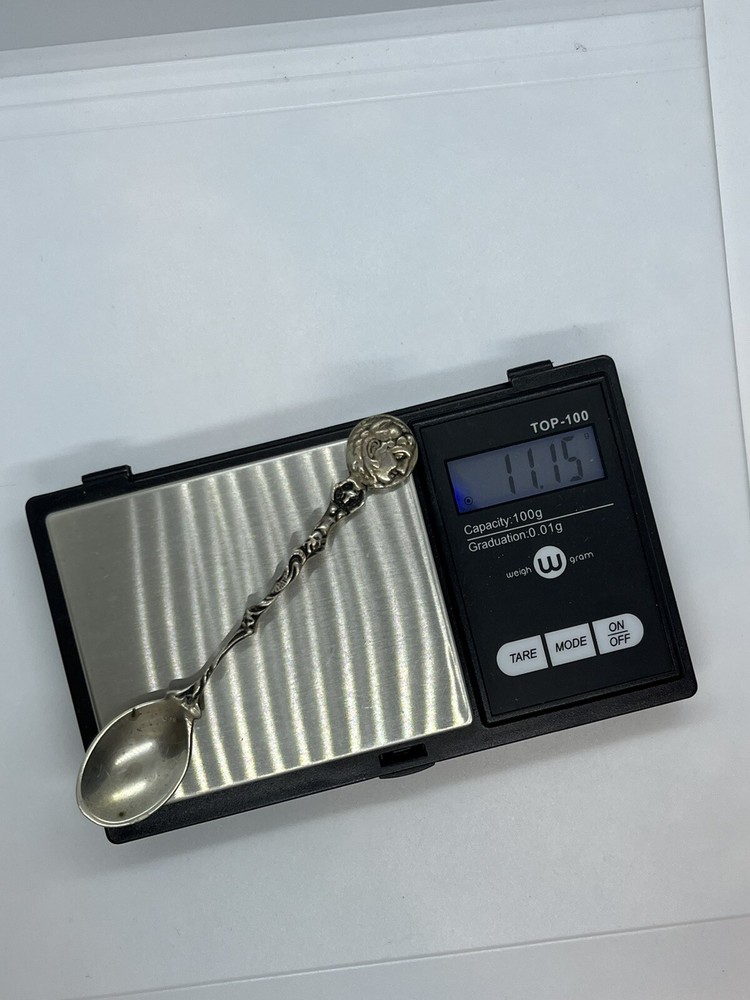 Vintage 800 silver small decorative spoon