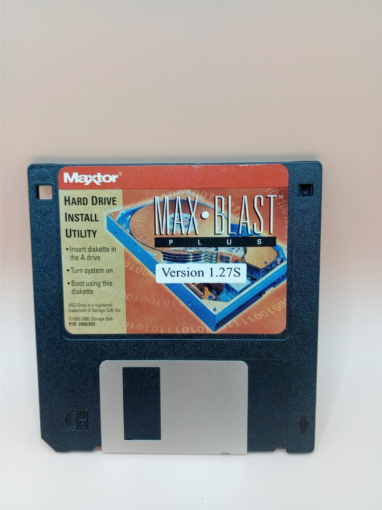 Max Blast Plus Version 1.27S Hard Drive Install Utilty Floopy Disc