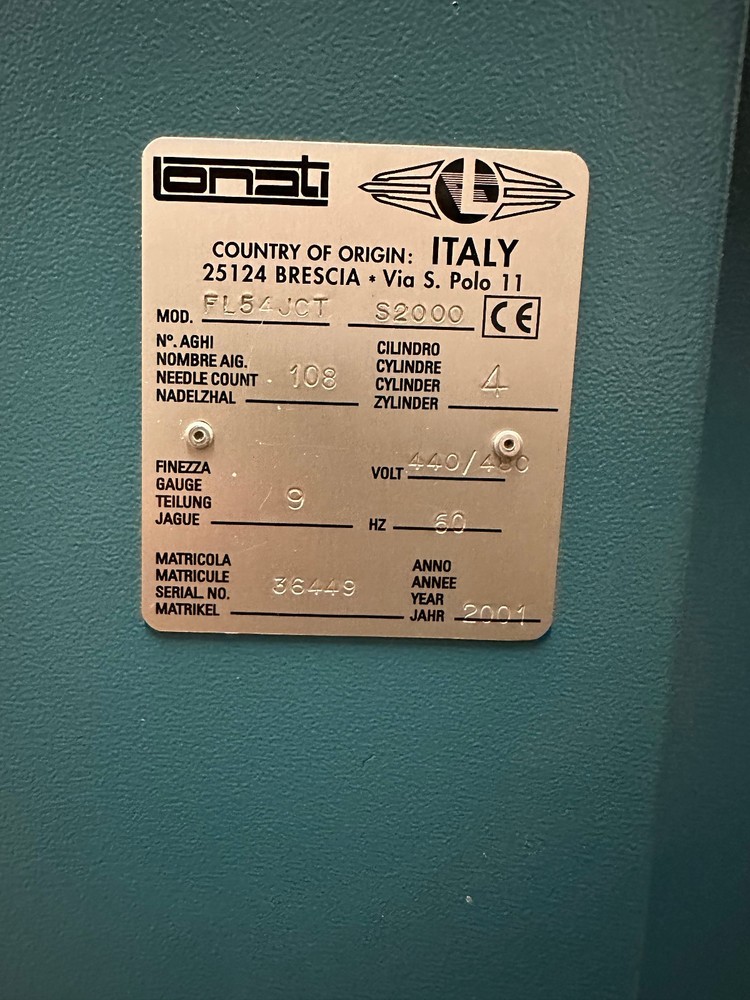 Lonati FL54JCT Knitting Machine
