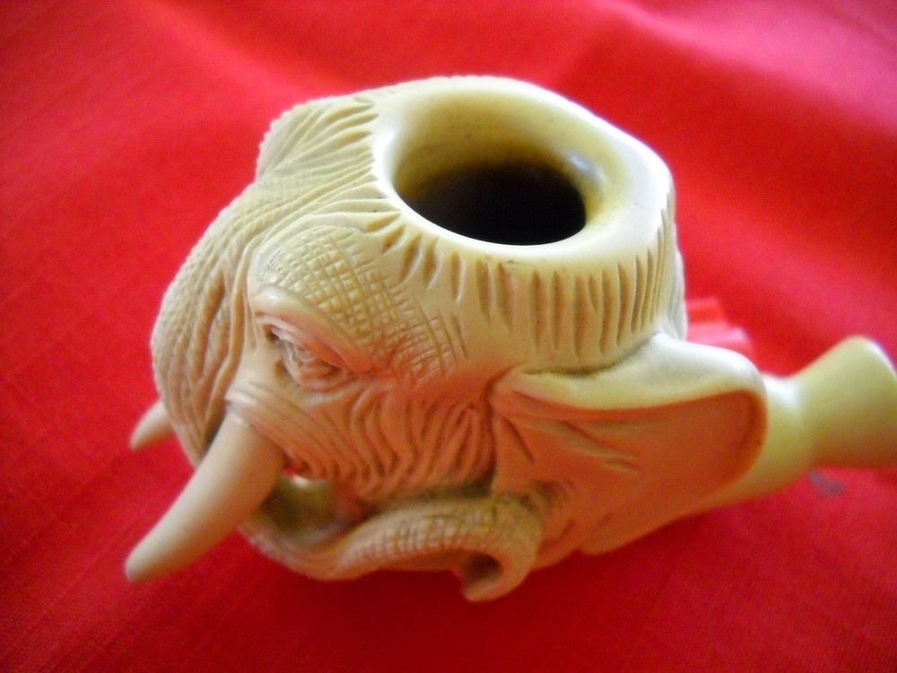 Meerschaum Elephant Head for Pipe.