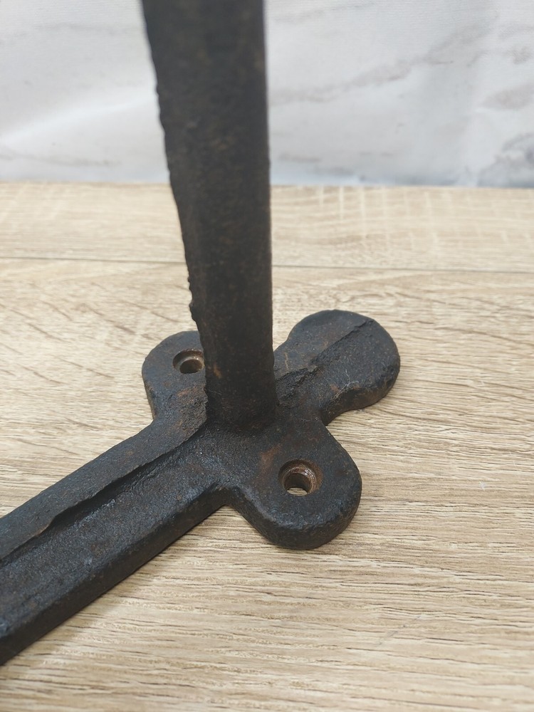 Antique Cast Iron Bracket Saddle Hook Farm Hat Hanger Industrial Hardware