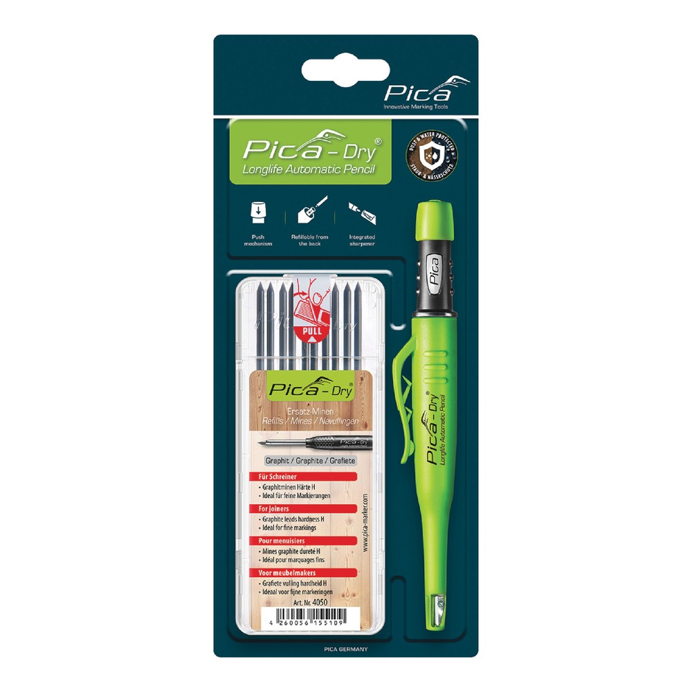 PICA 30405 Solid Lead Tip Type, Graphite Color Automatic Pencil Bundle