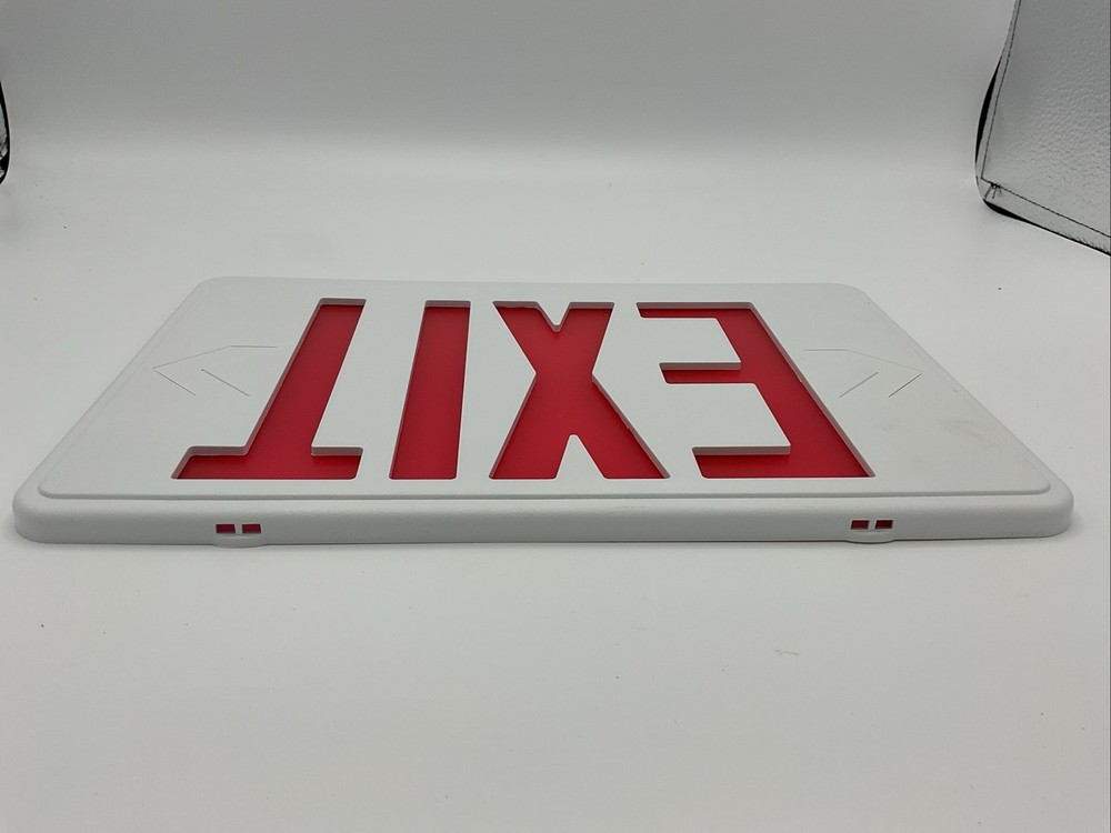 Exit Sign Lithonia Lighting Replacement Face Panel RED LETTERS 12"x8"