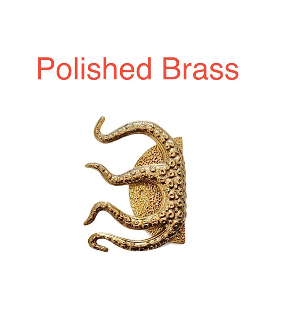 1 complete set version Small 11" wide Octopus HEAVY brass Stunning Solid heavy