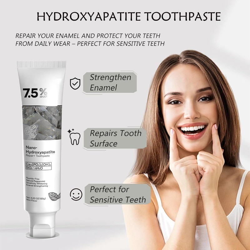 7.5% Hap Nano-Hydroxyapatite Toothpaste Remove Deep Clean 2 PACK