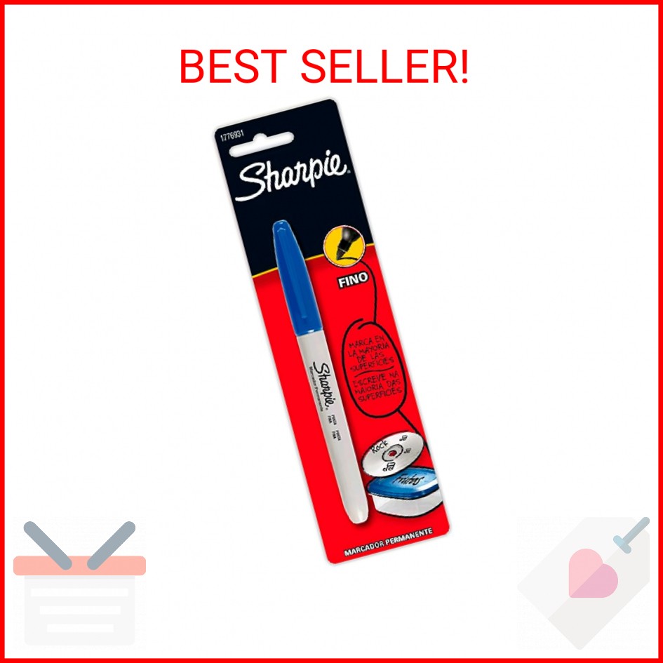 Sharpie Fine Point Permanent Markers, Blue, 1 Count