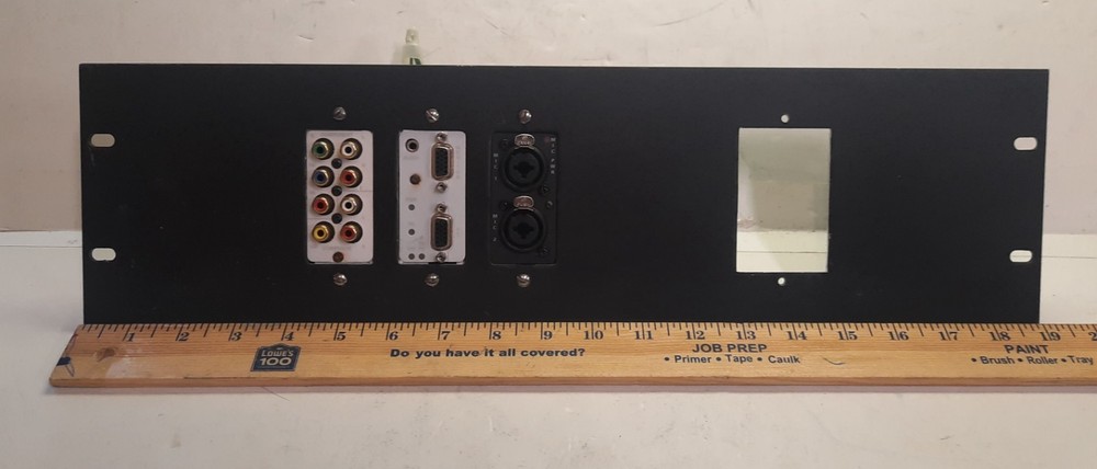 Crestron QM-WMC Input Wall Plate w/ QM-WMIC Microphone Input Module & MTG Plate