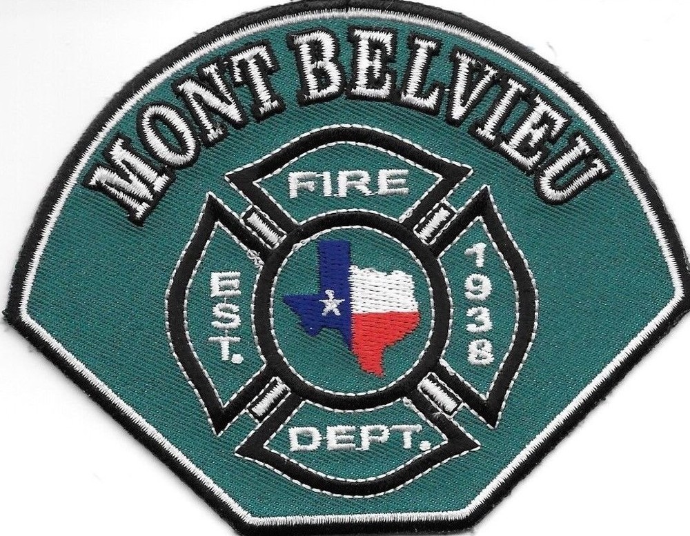 Mont Belvieu  Fire Dept. - 1938, Texas  (4.5" x 3.5" size)  fire patch