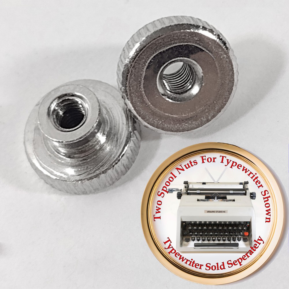 Two Thumb Nuts For An Olivetti Studio 45 Typewriter. 1 Set of 2 Spool Nuts