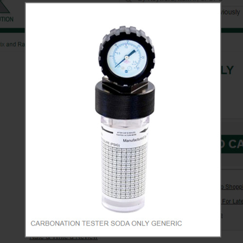 CARBONATION TESTER SODA ONLY GENERIC # 2701-G