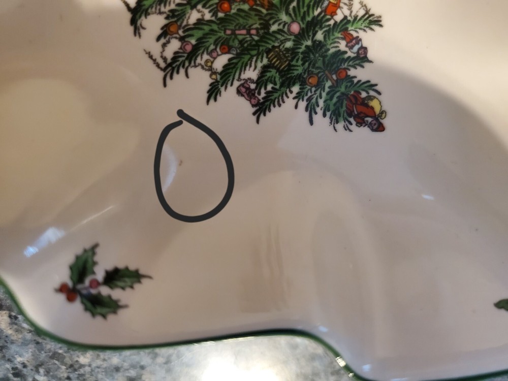 Spode Christmas Tree Candy Dish 5 3/4"