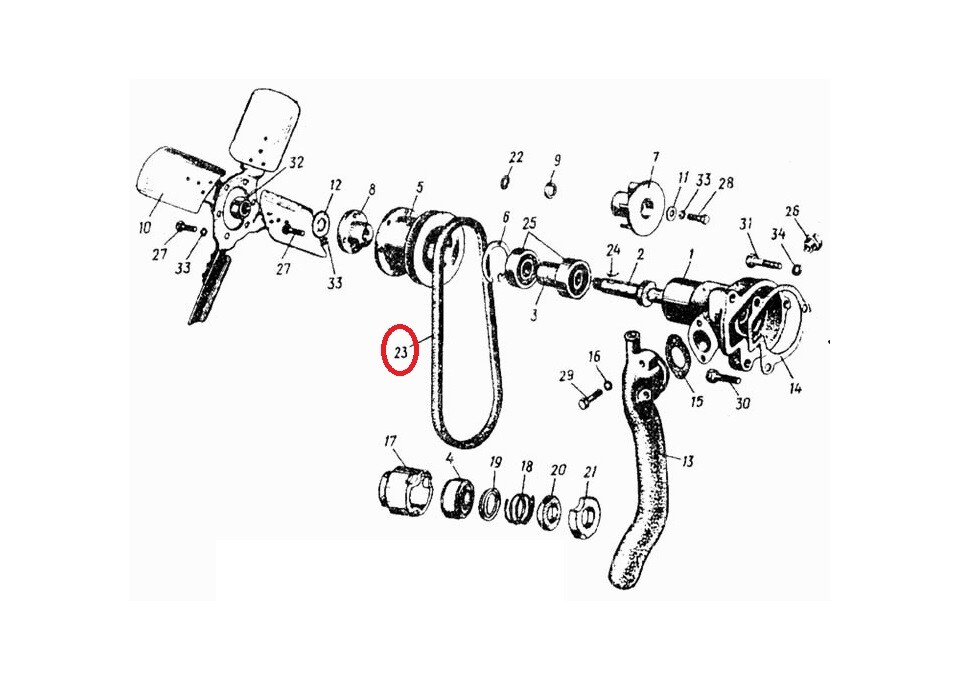 belarus tractor 80, 500, 800, 900 engine fan belt