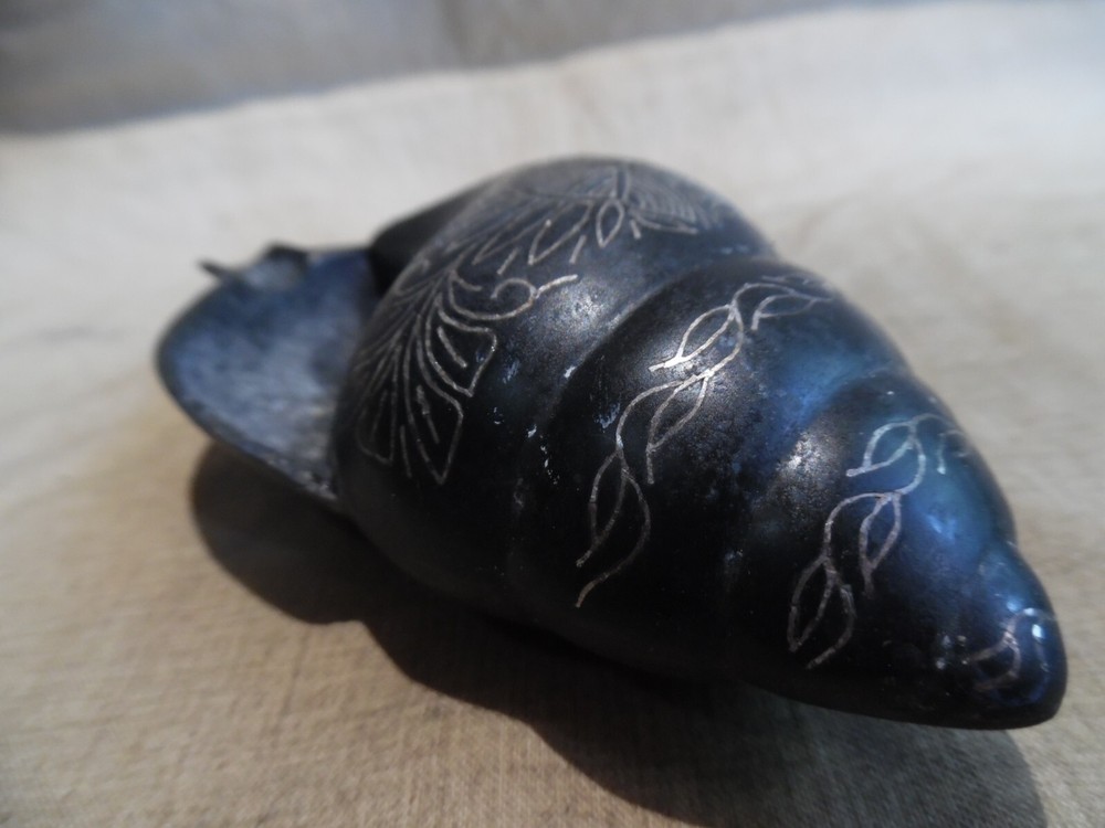 Bidriware Metal Seashell Ashtray
