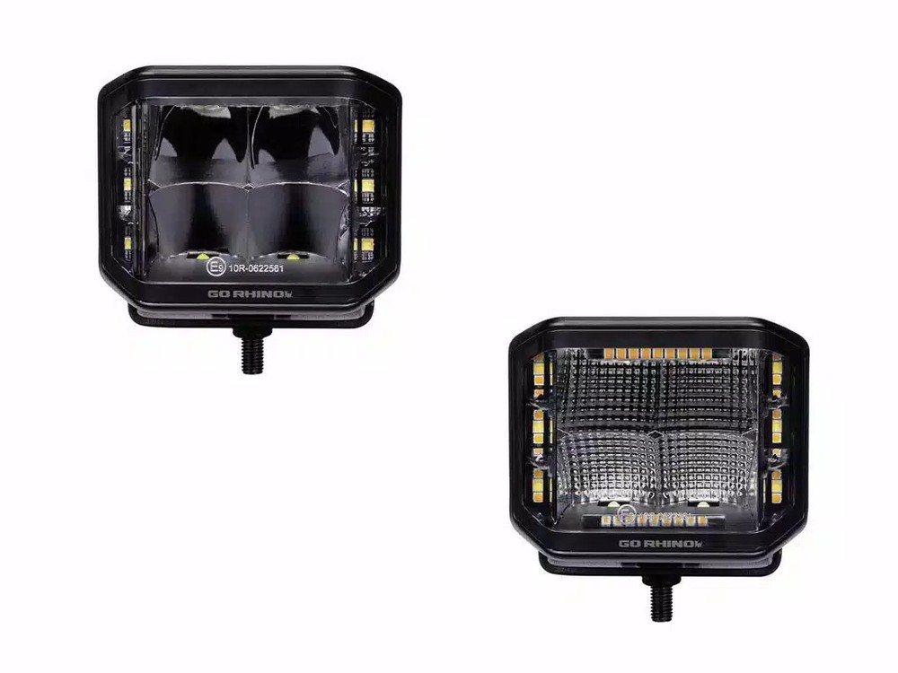Go Rhino Xplor Blackout Series Sideline Cube Lights