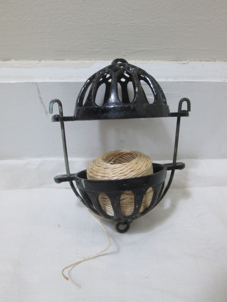 Vintage Cast Iron Hanging String Holder-Country Store