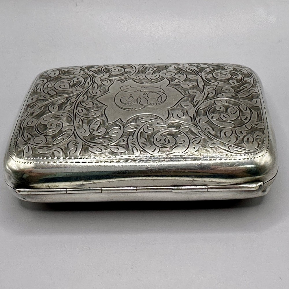 Edwardian Cigarette Case Henry Williamson Ltd Birmingham 1906 Sterling Silver