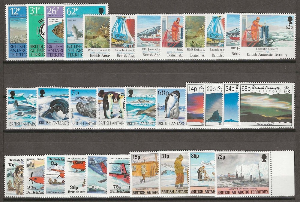 BRITISH ANTARCTIC TERRITORY 1991/94 "Commemorative Sets" MNH