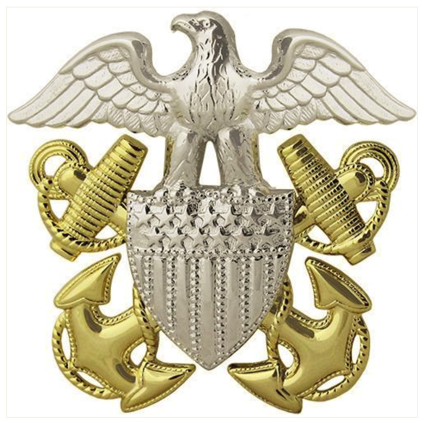 Vanguard NAVY CAP DEVICE: OFFICER - REGULATION SIZE