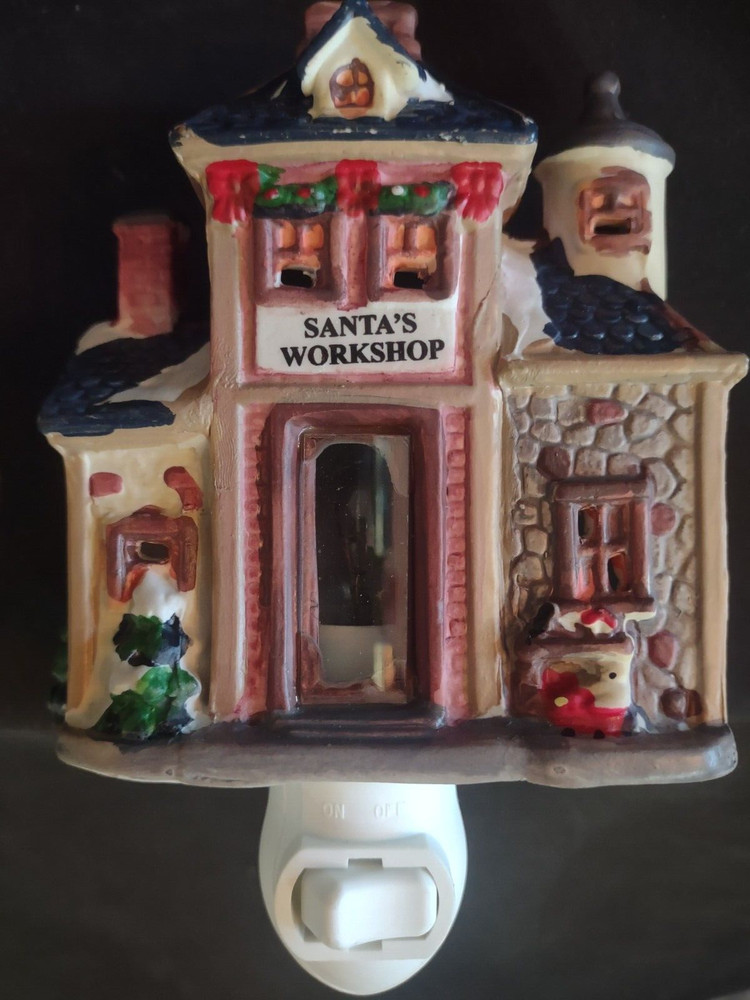 Very Cute Santa's Workshop Christmas Night Light